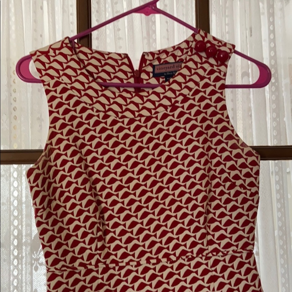 Vineyard Vines Red and White Dress